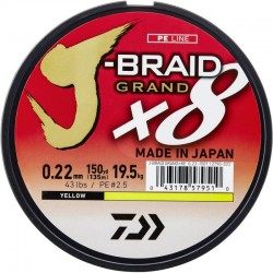 Daiwa J-braid Grand X8 Yellow 135m