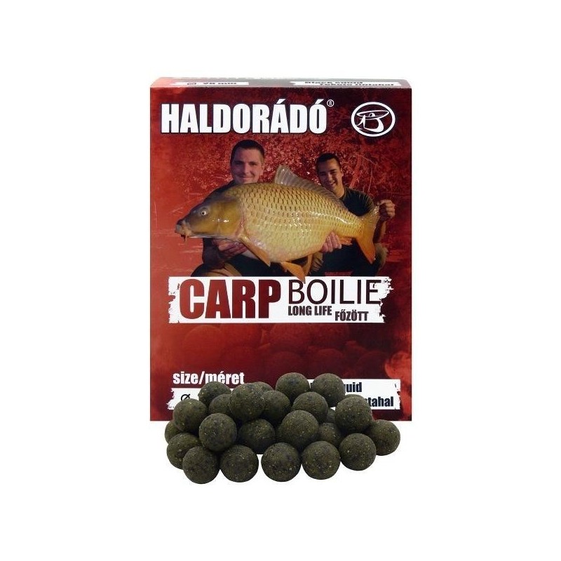 HALDORADO Carp Boilie  Long Life - Black Squid (Fekete Tintahal) 24 mm