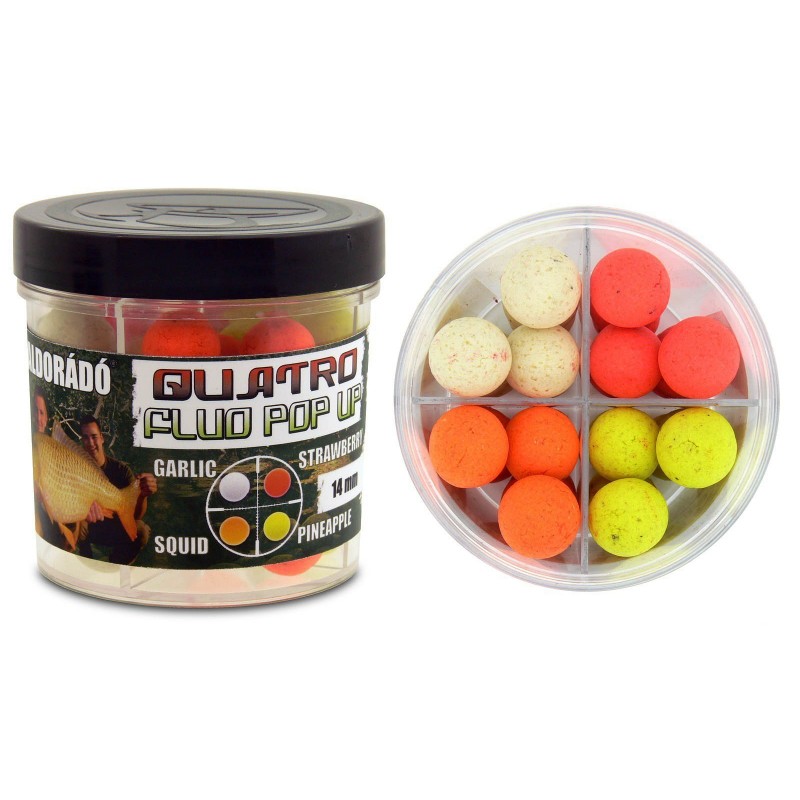 Haldorado Quatro Fluo Pop Up Boilies 14mm
