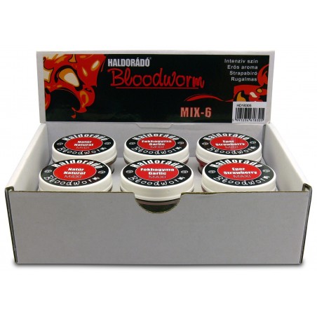 Haldorado Bloodworm MIX 6 - Larve de Tantar din Guma Plutitoare