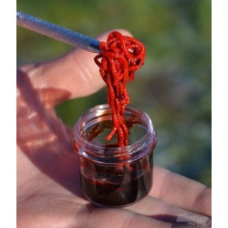 Haldorado Bloodworm Usturoi Midi - Larve de Tantar din Guma Plutitoare