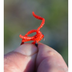 Haldorado Bloodworm Usturoi Midi - Larve de Tantar din Guma Plutitoare