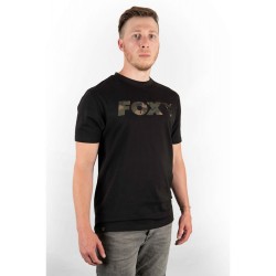 Tricou Fox Black/Camo Chest Print T-Shirt