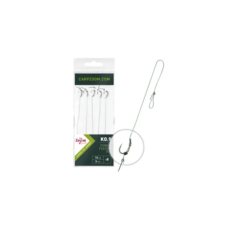 Carlige legate Carp Zoom Power Feeder KO.9 Nr.8