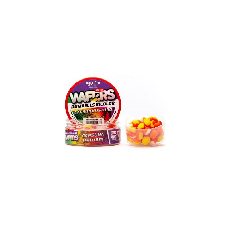 Wafters Dumbells Bicolor Senzor Planet Capsuna & Usturoi 10mm 30g