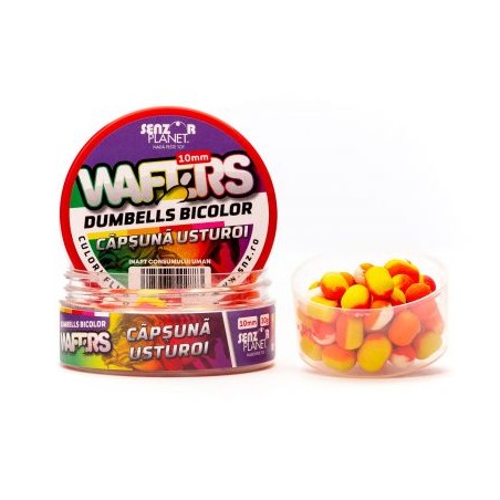 Wafters Dumbells Bicolor Senzor Planet Capsuna & Usturoi 10mm 30g