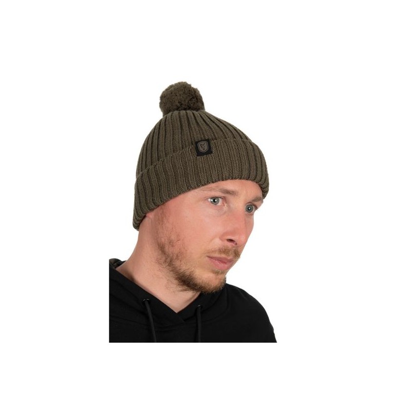 Caciula Fox Merino Bobble Hat Olive