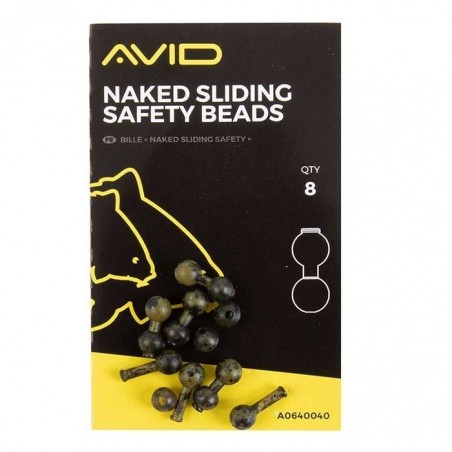 Sistem Avid Carp Naked Sliding Safety Beads, 8buc/plic