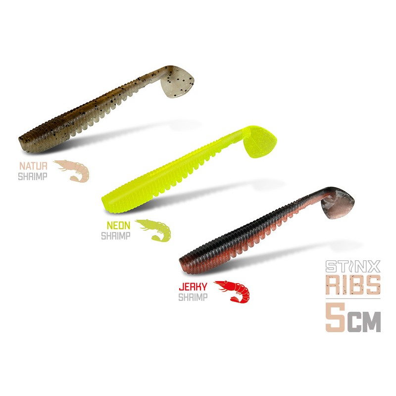 Twister Delphin B! StinxRibs Shrimp 5cm, 20buc/pac