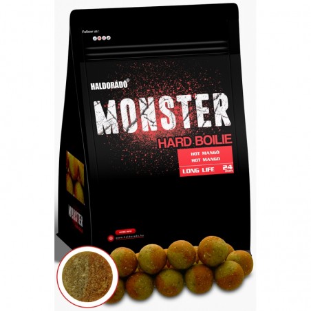 Boilies Haldorado Monster Hard Boilie 24+, 700g, 24mm - Mango Picant