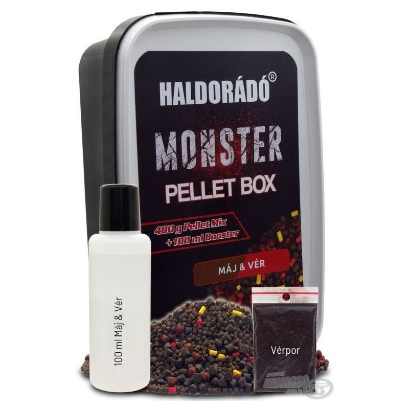 Pelete Haldorado Monster Pellet Box - Ficat Condimentat, 400g