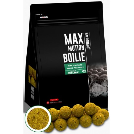Boilies Haldorado Max Motion Premium Soluble - Ananas Dulce, 24mm, 800g