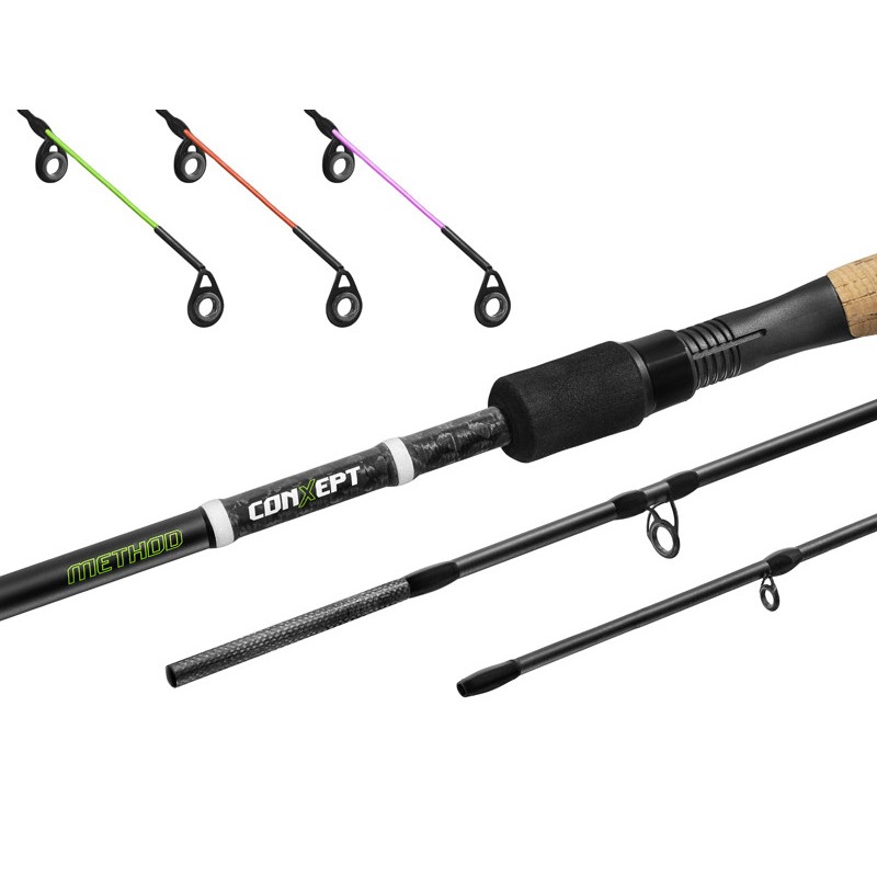 Lanseta Delphin Method CONXEPT + 3 vărfuri 390cm/60g