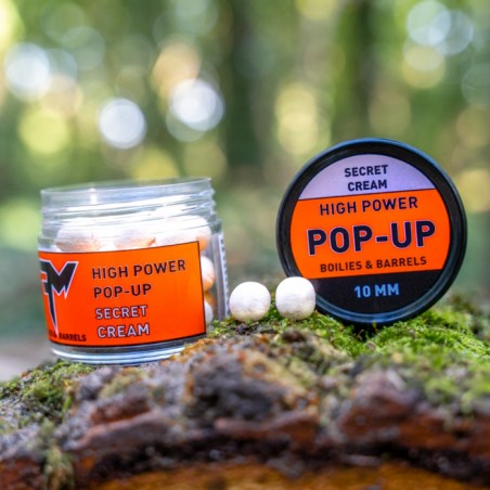 Pop-up Feedermania High Power Pop-up Boilies & Barrels Secret Cream 10mm