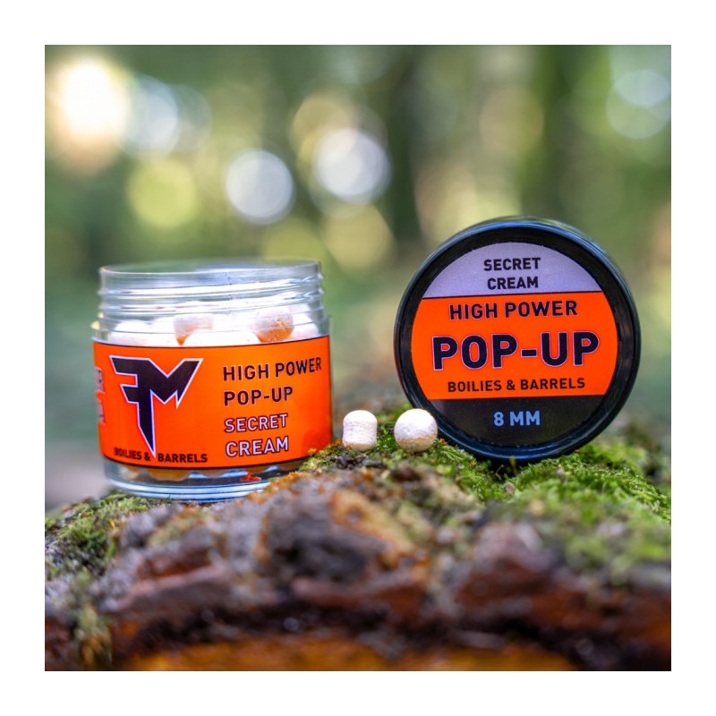 Pop-up Feedermania High Power Pop-up Boilies & Barrels Secret Cream 8mm