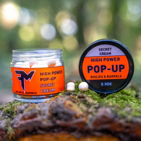 Pop-up Feedermania High Power Pop-up Boilies & Barrels Secret Cream 8mm