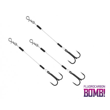 Montura Bomb! Twisto Rigs Fluorocarbon / 3buc