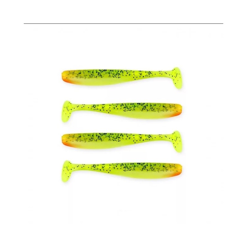 Shad Reiva Powerflex Lures 10cm Galben-Portocaliu Cu Sclipici