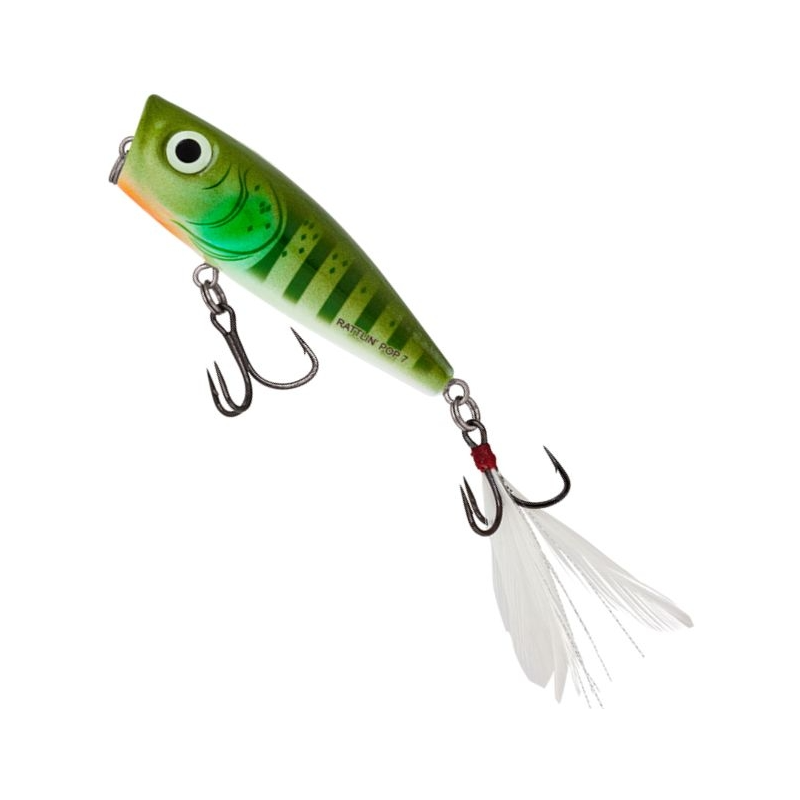 Vobler Salmo Rattlin' Popper Floating RA7F, Green Gill, 7cm, 12.5g