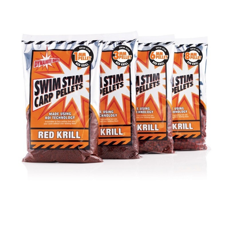 Pelete Dynamite Baits Swim Stim Red Krill Carp 6mm