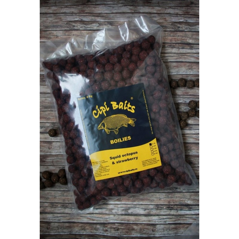 Cipi Baits - Boilies (Fierte) Squid Octopus Strawberry 3Kg