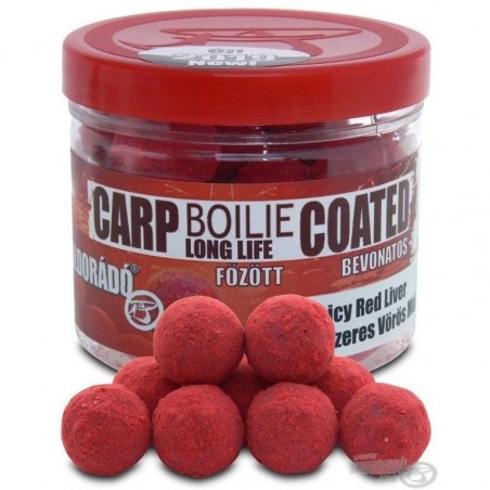HALDORADO  Boilie Long Life Coated - Spicy Red Liver (Fűszeres Vörös Máj) 18 mm